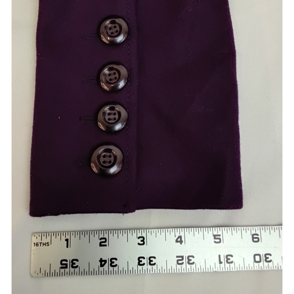 Guess Wool Blend Peacoat Women's Large Petite Purple Double Breasted #Z5447 - Picture 15 of 16
